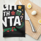 Hoogstwaarschijnlijk high worden met kerstmis theedoek (Quarter Fold)