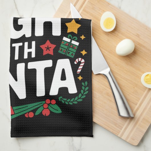 Hoogstwaarschijnlijk high worden met kerstmis theedoek (Quarter Fold)