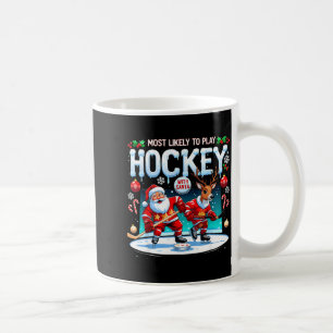 Hoogstwaarschijnlijk hockey spelen met Kerstman Ke Koffiemok