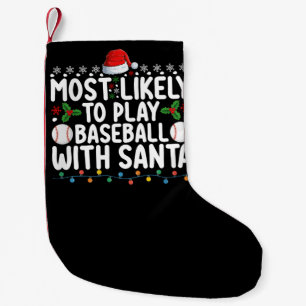 Hoogstwaarschijnlijk honkbal spelen met Kerstman K Kleine Kerstsok