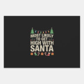 Hoogstwaarschijnlijk hoog worden met Kerstmis grap Inpakpapier Vel (Voorkant)