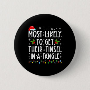 Hoogstwaarschijnlijk Hun Kerstslingers In De War K Ronde Button 5,7 Cm