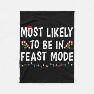 Hoogstwaarschijnlijk in de feestmodus Kerstmis Fun Fleece Deken