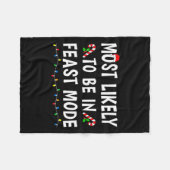 Hoogstwaarschijnlijk in de feestmodus Xmas Funny F Fleece Deken (Voorkant (Horizontaal))