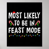Hoogstwaarschijnlijk in de feestmodus Xmas Funny F Poster (Voorkant)