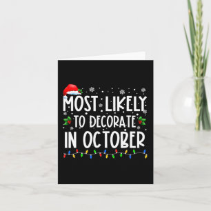 Hoogstwaarschijnlijk in oktober versieren Leuk fam Kaart