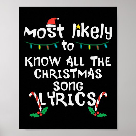 Hoogstwaarschijnlijk kent u de kerstsongtekst van  poster (Voorkant)