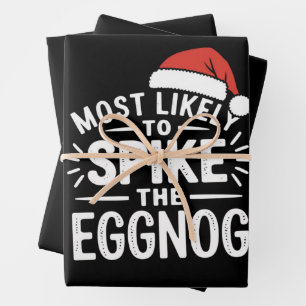 Hoogstwaarschijnlijk Kerst Eggnog Kerst Uitrusting Inpakpapier Vel
