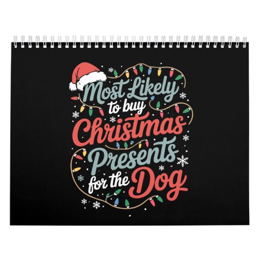 Hoogstwaarschijnlijk kerstcadeaus voor de hond kop kalender (Hoes)