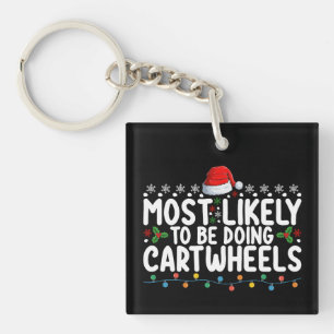 Hoogstwaarschijnlijk kerstcarrousels aan het doen sleutelhanger