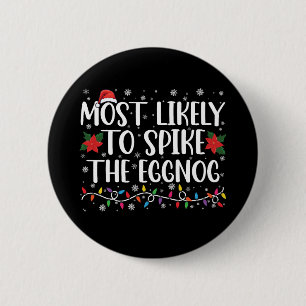 Hoogstwaarschijnlijk Kersteggnog Familie Kerstmis  Ronde Button 5,7 Cm
