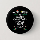 Hoogstwaarschijnlijk kerstfilms bekijken juli kers ronde button 5,7 cm (Voorkant)