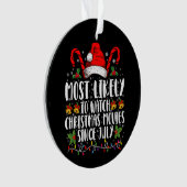 Hoogstwaarschijnlijk kerstfilms kijken sinds juli  ornament (voorkant)