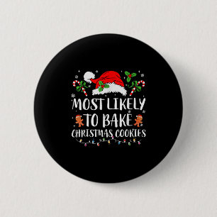 Hoogstwaarschijnlijk Kerstkoekjes Bakken Familie P Ronde Button 5,7 Cm