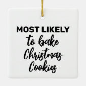 Hoogstwaarschijnlijk kerstkoekjes bakken keramisch ornament (Achterkant)