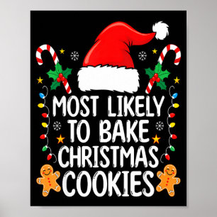 Hoogstwaarschijnlijk kerstkoekjes bakt leuke bakke poster