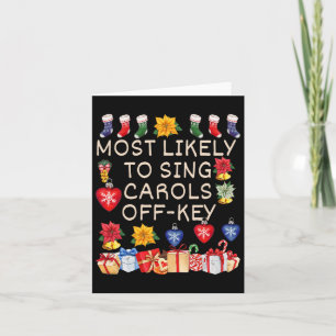 Hoogstwaarschijnlijk Kerstliederen Zingen Fout-too Kaart