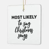Hoogstwaarschijnlijk kerstliedjes zingen keramisch ornament (Links)