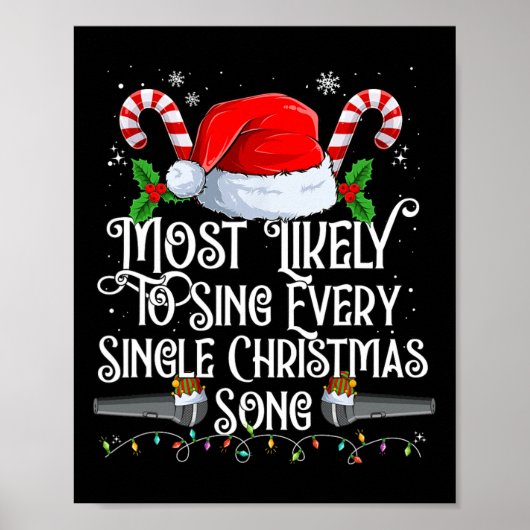 Hoogstwaarschijnlijk kerstliedjes zingen poster (Voorkant)