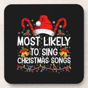Hoogstwaarschijnlijk kerstliedjes zingt bier onderzetter