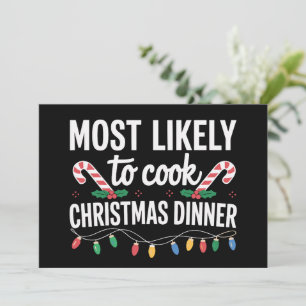Hoogstwaarschijnlijk Kerstmaal Koken Grappige Fami Feestdagenkaart