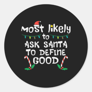 Hoogstwaarschijnlijk Kerstman definiëren Goede Ker Ronde Sticker