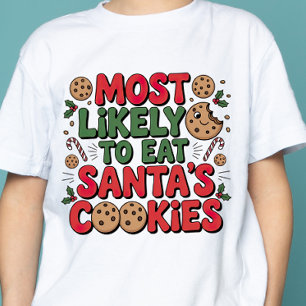 Hoogstwaarschijnlijk Kerstmannen-koekjes eet Custo T-shirt