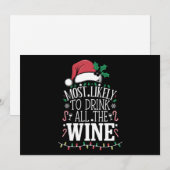 Hoogstwaarschijnlijk Kerstmis Alle Wijn Familie Dr Feestdagenkaart (Voorkant / Achterkant)