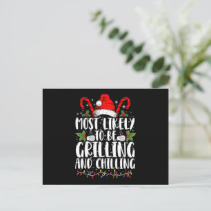 Hoogstwaarschijnlijk Kerstmis grillen en koelen Uitnodiging Briefkaart
