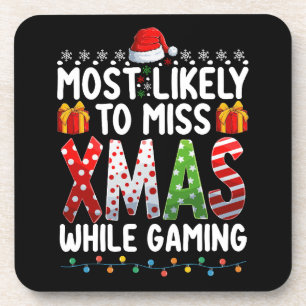 Hoogstwaarschijnlijk Kerstmis Missen Tijdens Gamen Bier Onderzetter