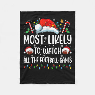 Hoogstwaarschijnlijk kijken alle voetbalwedstrijde fleece deken