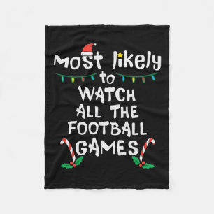 Hoogstwaarschijnlijk kijken naar Football Christma Fleece Deken