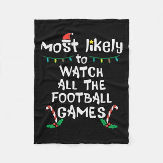 Hoogstwaarschijnlijk kijken naar Football Christma Fleece Deken
