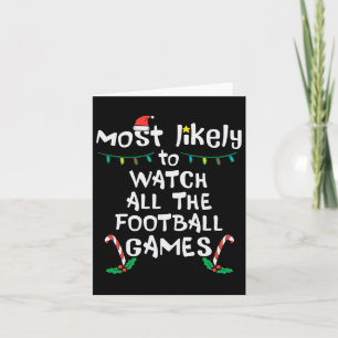 Hoogstwaarschijnlijk kijken naar Football Christma Kaart