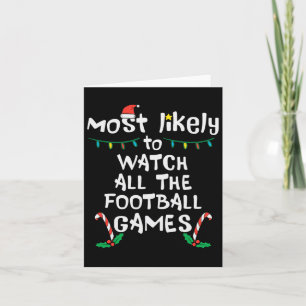 Hoogstwaarschijnlijk kijken naar Football Christma Kaart