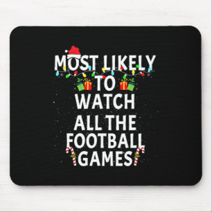Hoogstwaarschijnlijk kijken naar Football Christma Muismat