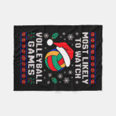 Hoogstwaarschijnlijk kijken naar volleybal kerstmi fleece deken (Voorkant (Horizontaal))
