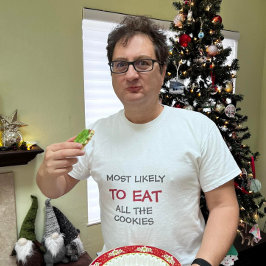 Hoogstwaarschijnlijk koekjes eten kerstfeest t-shirt