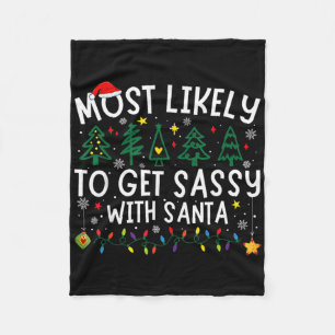 Hoogstwaarschijnlijk krijg je Sy met Kerstman Kers Fleece Deken