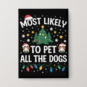 Hoogstwaarschijnlijk Kussen Alle Honden Kerstmis F Button