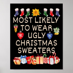 Hoogstwaarschijnlijk lelijke kersttruien Matchi Dr Poster