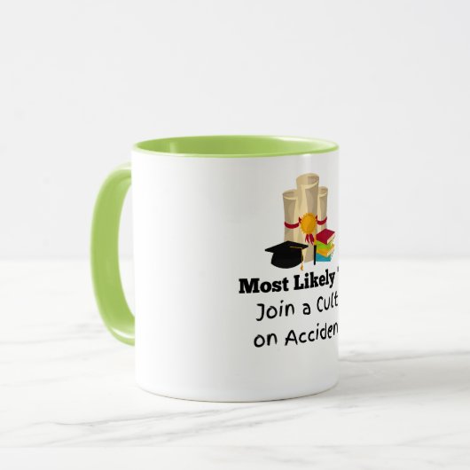 Hoogstwaarschijnlijk lid worden van een cult Afstu Mok (Voorkant links)