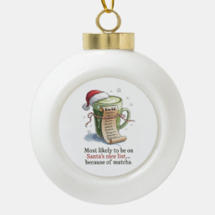 Hoogstwaarschijnlijk Matcha Drinken Terwijl Iedere Keramische Bal Ornament