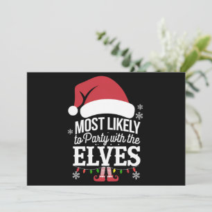 Hoogstwaarschijnlijk met de elfen kerstfeest viere feestdagenkaart