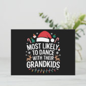 Hoogstwaarschijnlijk met hun kleinkinderen te dans feestdagenkaart (Staand voorkant)