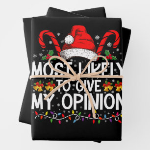 Hoogstwaarschijnlijk mijn mening geven Funny Kerst Inpakpapier Vel