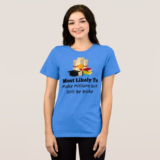 Hoogstwaarschijnlijk miljoenen Afstuderen maken Tri-Blend Shirt (Voorkant volledig)