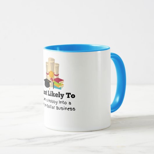 Hoogstwaarschijnlijk miljonair hobbyist Afstuderen Mok (Voorkant rechts)