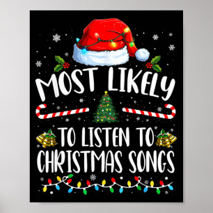 Hoogstwaarschijnlijk naar kerstliedjes familie K Poster