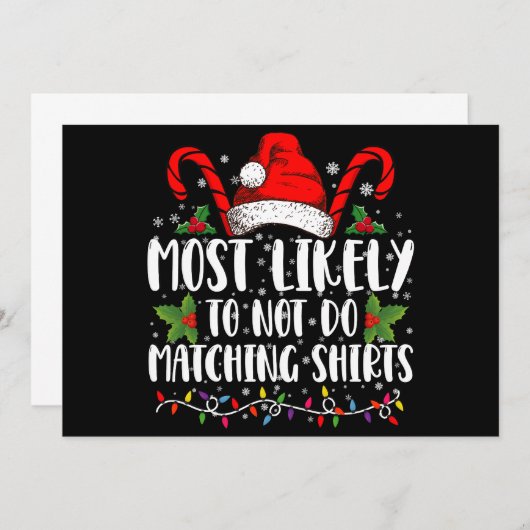 Hoogstwaarschijnlijk niet bijpassende Shirten kers Kaart (Voorkant / Achterkant)